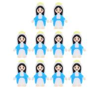 STOBAZA Figuras de Virgen María, 10 Piezas Miniaturas Figuras para Esconderse y Buscar Relleno de Huevos de Pascua, Recuerdos Religiosos, Regalo de Bautizo