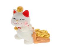 STOBAZA Figurita Gato Suerte Pequeña con Diseño Delicado Decoración para Escritorio y Bonsái Tradicional de Prosperidad para Hogar u Oficina Regalo Cultural para de Gatos