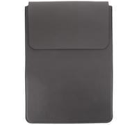 STOBAZA Funda para Portátil de 14 Pulgadas de Cuero Pu, Bolsa Protectora Interior de Franela Suave, Maletín Delgado Color Gris Oscuro, Estuche de Viaje Resistente para Computadora