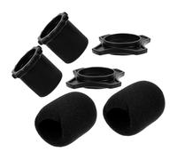 STOBAZA Fundas Protectoras de Esponja 3 Juegos Reducción de Ruido y Protección contra Saliva en Negro para Micrófono para Uso en Oficina y Reportajes