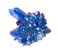 STOBAZA Grupo de Piedras Naturales Azules de Cuarzo Natural para Acuario | Adorno de Escritorio, Apto para Agua Dulce y Salada, Fácil Lavado