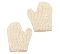 STOBAZA Guantes de Baño Exfoliantes de Agave Hueco 2 Piezas 205X16 CM para Cuerpo Depurador de Espalda y Toalla de Ducha Prácticos y Portátiles para Uso en Hogar y Viaje