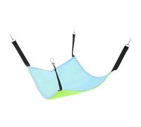 STOBAZA Hamaca para Gatos Colgante M Doble Cara, Cama Transpirable de Malla, Color Verde Fluorescente y Azul, Suministros para Mascotas, Cama Colgante para Jaulas, Nido Cómodo para Gatos