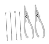 STOBAZA Herramientas Comer Mariscos Acero Inoxidable con Tenazas Cangrejo y Tenedores para Langosta y Nueces Cocina