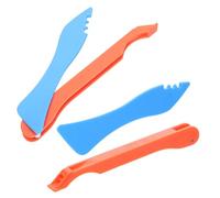 STOBAZA Herramientas Manuales para Láminas de Cobre 4 Piezas Bruñidor y Prensador de Láminas para Vitrales Kit Artesanal Mango Ergonómico Color Naranja para Acabado Profesional de