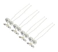 STOBAZA Horquillas Cabello 4 Pcs Diseño de Cereza y Gemas de Imitación, Horquillas de Boda en Color Cereza, Palillos para Moños de Novia y Accesorios para Cabello Femenino