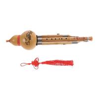 STOBAZA Hulusi Étnico de Bambú Hecho Mano Tono C Instrumento Musical Tradicional con Calabaza Natural Tallada para Principiantes y Amantes Música Patrón Aleatorio
