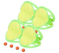 STOBAZA Infantil de Lanzar y Atrapar Pelotas con Raquetas Verdes Raquetas y Pelotas Juguete Divertido para Actividades Interiores y Exteriores para Fiestas y Ejercicio Familia