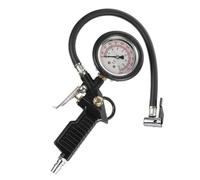 STOBAZA Inflador Ruedas Coche con Manómetro Compresor Portátil de Metal Resistente Manguera Antileak y Regulador de Presión para Inflar y Desinflar Neumáticos y Fácil Lectura Compatible