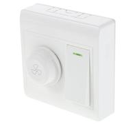 STOBAZA Interruptor de Ventilador y Luz Regulador Giratorio de Velocidad y Placa de Pared Decorativa, Compatible Instalación en Sala y Comedor