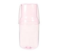 STOBAZA Jarra de Vidrio de Borosilicato Rosa para Dormitorio y Oficina 1 Juego Jarra y Vaso Artículos Hogar