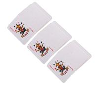 STOBAZA Juego De 3 Baraja de Cartas Mini para Fiestas y Reuniones Familiares, Juego de Póker Portátil de Papel Set Múltiple y Diseño Elegante para Actividades al Aire Libre