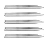 STOBAZA Juego de 5 Espátulas de Acero Inoxidable de 15 Cm Punta Curva, Espátulas Metálicas para Laboratorio, Utensilios de Mezcla y Transferencia de Polvo y Pasta, Uso Científico