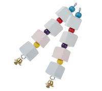 STOBAZA Juguetes Colgantes para Pájaros 2 Piezas, Bloque Mineral para Masticar Loros y Periquitos, Accesorios de Jaula Colores Aleatorios para Cuidado y Entretenimiento Color Aleatorio