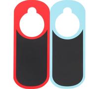 STOBAZA Letrero para Puerta de Pizarra Doble Cara 2 Unidades Rojo y Azul Claro Colgante Reutilizable para Pomo Tablero de Alta Densidad Borrable Adecuado para Oficina y Decoración