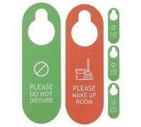 STOBAZA Letreros Colgantes para Puerta de Pvc Doble Cara, Pack 5 Unidades, Señales de Privacidad No Molestar Favor Arreglen la Habitación, Ideales para Hotel, Oficina y Dormitorio