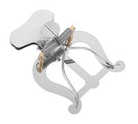 STOBAZA Lira de Trombón de Metal Plata, Clip Soporte para Partituras de Marcha, Abrazadera Antideslizante para Trombón, Accesorio Musical Portátil para Presentaciones y Práctica