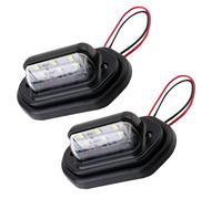 STOBAZA Luces de Matrícula LED para Coche 6led Blanco 12-30v Impermeables 2 Unidades para Automóviles y Todoterrenos Iluminación de Acento para Vehículo
