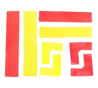 STOBAZA Marcadores de Entrenamiento de Agilidad 8 Piezas para Cancha Deportiva, Líneas de Marcado en TPE Duradero, Colores Rojo y Amarillo, Señales para Fútbol, Baloncesto y Tenis, Uso