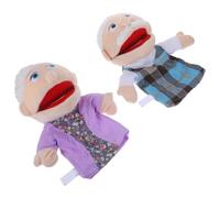 STOBAZA Marionetas de Mano para 2 Piezas Figura Realista de Abuelo y Abuela, Algodón PP, Juguetes Interactivos para Contar Historias y Actividades de Imaginación
