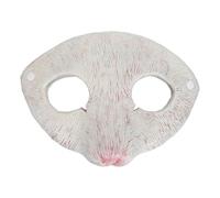 STOBAZA Máscara Realista de Ratón para Halloween para Hombre y Mujer, Hecha de Pu Blanco Ventilación y Diseño Transpirable Adecuado para Cosplay y Celebraciones al Aire Libre