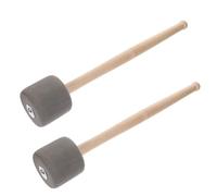 STOBAZA Mazos de Espuma para Instrumentos de Percusión 2 Pcs con Mango de Madera Antideslizante, Martillos Ligeros para Batería y Tambores, Accesorios para Enseñanza y Práctica Musical