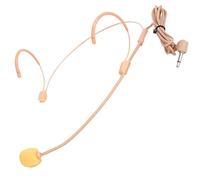 STOBAZA Micrófono de Diadema Cable para Profesionales, Auriculares Oreja Color Piel, Micrófono Pequeño y Ligero para Cantar y Hablar, Adecuado para Presentaciones y Guías Turísticas