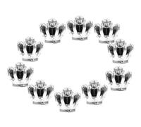 STOBAZA Mini Dijes de Tiara Plateada 1.7x1.8 Cm, Colgantes DIY para Joyería y Manualidades, 10 Piezas, Accesorios para Pulseras y Collares, Charms Delicados para Hacer Joyas de Cumpleaños