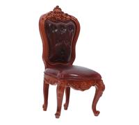 STOBAZA Mini Silla de Respaldo Clásica Miniatura para Casa de Muñecas Decoración de Paisaje Artesanal Accesorio y Resistente para Muebles Miniatura Complemento para Accesorios de Casas de