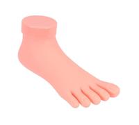 STOBAZA Modelo de Práctica para Arte de Uñas Pie Derecho de Silicona Ligera Beige, Buena Elasticidad para Entrenamiento y Práctica de Manicura en Niñas y Mujeres