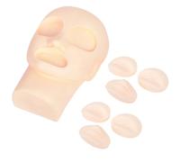 STOBAZA Molde de Cabeza 3D de Silicona para Entrenamiento de Maquillaje Permanente Piezas Desmontables para Labios y Ojos Textura de Piel Realista para Formación Profesional