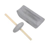 STOBAZA Molino de Piedra Manual Tradicional Manivela, Molinillo de Cocina para Hojas de Té y Especias, Diámetro 12 Cm, Trituradora Versátil para Café y Condimentos, Uso Doméstico