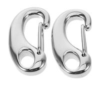 STOBAZA Mosquetón de Acero Inoxidable Pulido Cierre de Langosta 13X26 MM 2 Piezas Gancho Resistente para Llaveros DIY Cadenas de Suéter Accesorios de Moda y Manualidades