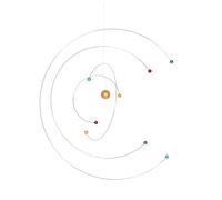 STOBAZA Móvil Colgante Científico de Planetas y Átomo, Decoración Dinámica para Habitación Infantil, Material Resistente, Estilo Escandinavo, Decoración Espacial para Aulas y Guarderías,