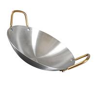 STOBAZA Olla de Acero Inoxidable Doble Oreja, Utensilios de Cocina Antiadherentes y Fácil de Limpiar para Cocinar al Aire Libre Hogar
