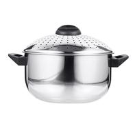 STOBAZA Olla De Acero Inoxidable Para Cocinar Fideos Con Tapa Coladora Ligera Portátil Utensilios Cocina Para Pasta Y Caldos 9.25X6.69X5.90In