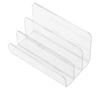 STOBAZA Organizador de Archivos Vertical de Acrílico Transparente 3 Compartimentos Soporte para Correo y Sobres de Escritorio Expositor Práctico para Oficina Escuela y Hogar