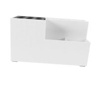 STOBAZA Organizador de Herramientas para Peluquería Gran Capacidad, Soporte Práctico para Tijeras y Peine, Caja de Almacenamiento en Color Blanco para Salón y Barbería