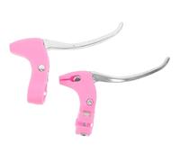 STOBAZA Palanca de Freno para Bicicleta de Montaña Rosa de Aluminio y Plástico, 2 Piezas Compatibles Diferentes Tipos de Bicicletas para Reemplazo y Mejor Frenado