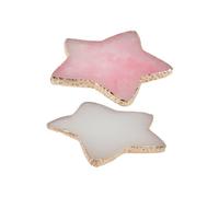 STOBAZA Paleta para Mezclar Colores de Manicura de Resina Diseño de Ágata 2 Piezas Rosa Estrella y Transparente Estrella Bandeja Expositor para Esmaltes y Pigmentos Adecuado para