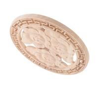 STOBAZA Parche De Disco De Rosa Tallado Madera Sin Pintar Aplique Decorativo De Madera Vintage para Puertas Armarios y Paredes Adorno De Estilo Europeo Retro