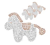 STOBAZA Parche Termoadhesivo para Ropa de Caballos, 4 Piezas, Apliques Bordados Gemas de Imitación, Adecuado para Chaquetas, Mochilas y Reparación de Prendas, Diseño para Bricolaje