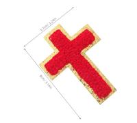 STOBAZA Parches Termoadhesivos de Cruz Bordados Pequeños 18 Piezas Parches para Planchar Ropa Mochilas y Sombreros de Poliéster Resistentes para Reparación y Personalización