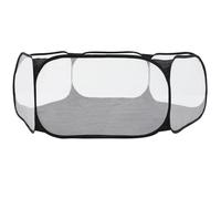 STOBAZA Parque Infantil Plegable Hexagonal para Mascotas y Bebés en Casa, Valla de Poliéster Negra Resistente y Segura, Adecuado para Interiores y Exteriores