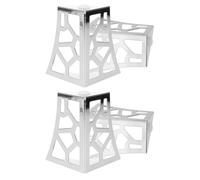 STOBAZA Patas para Muebles de Metal 4 Unidades 10 CM Cromadas Diseño Calado para Muebles de TV y Sofás en Salón