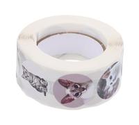 STOBAZA Pegatinas Autoadhesivas Animales para Álbum de Recortes Calcomanías Escolares de Papel Etiquetas Decorativas Redondas para Recompensas y Motivación Infantil