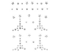 STOBAZA Pegatinas de Gemas Faciales Autoadhesivas Diseño de Lágrimas y Perlas Brillo Duradero 1 Hoja para Maquillaje Festivales y Decoración Corporal