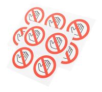 STOBAZA Pegatinas de Señal de Precaución Adhesivas Redondas de 20 Mm, 10 Unidades, Etiqueta Autoadhesiva de Advertencia No Tocar para Seguridad Industrial y Prevención de Accidentes
