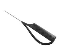 STOBAZA Peine de Peluquería con Púa de Metal y Diseño de Partición, Herramienta para Peinar y Trenzar el Cabello en Salones Profesionales y Uso en Casa