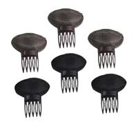 STOBAZA Peine de Refuerzo para Cabello 6 Piezas Base del Cabello Protuberancias Volumen para Mujeres Peinados Elegantes Bodas Fiestas Accesorios para Negro y Café